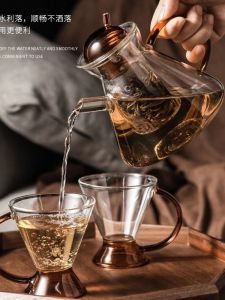 Nordic Style High Temperature Resistant Glass Tea Set for Brewing Tea And Afternoon Tea with High Aesthetic Value