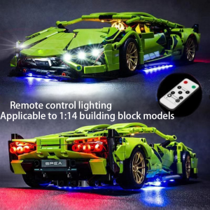 Technical RC Led Light Kit For 1:14 Race Car City Vehicle Bricks DIY Lamp Toys Set (Not Included Building Blocks)