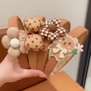 Anti-Slip Childrens High Skull Base Hairband Little Girl Korean Style Milk Coffee Color Hair Clip Female Child Hair Accessories