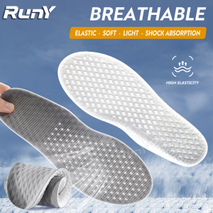 RunY Soft Insoles Breathable Sports for Men and Women Shock Absorption Elastic Running Shoes Pad Insert