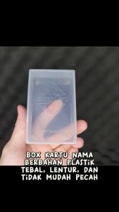 100PCS Box Kartu Nama Kotak Plastik ID CARD