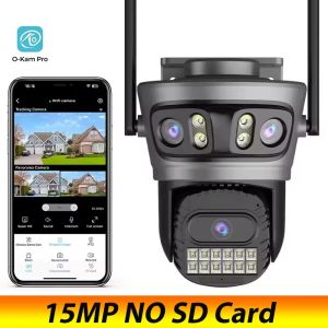 BESDER | 15MP Wifi Camera Outdoor Auto Tracking Multi Screens 10X Digital Zoom PTZ Security Protection CCTV Surveillance O-Kam Pro