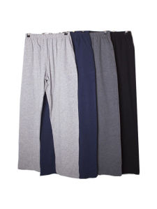 Mens Pure Cotton Summer Sleep Pants Loose Fit Thin Casual Trousers Full Cotton Single Color Anti-Mosquito Wearable Outdoor