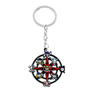 Bandai | Anime One Piece Keychain Pirate Ship Skull Pendant Keyrings Friend Gift Women Men Fashion for Backpack Accessories