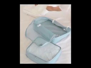 7 in 1 Travel Storage Bag Thickened Zipper Storage Bag New Upgraded Luggage Storage Bag Clothes Toiletries Travel Set Shoes Underwear Drawstring Cube Large Capacity with Zipper Protective Case Thickened Lock Waterproof and Dustproof