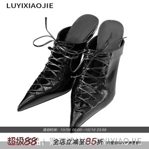 Elegant Pointed Toe Knot High Heels Womens Fashionable Summer Sandals Luxury Lightweight Modern Mule Shoes for Young Women