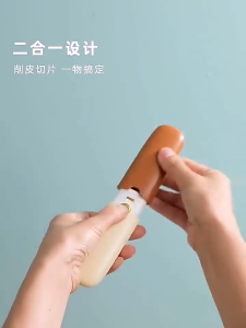 2 in 1 Kitchen Knife Fruit Peeling Stainless Steel Peeler 2-in-1 Fruit Peeler Kitchen Knife Stainless Steel Fruit