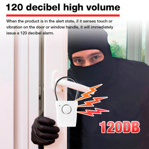 120dB Door Handle Alarm with Adjustable Settings Door Security Alarm Equipment for Door Window for Travel Hotel Self Protection