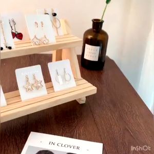 Solid Wood Riser Wooden Display Layer Shelf Plant Jewelry Cupcake Storage Rack Decoration Stand MK