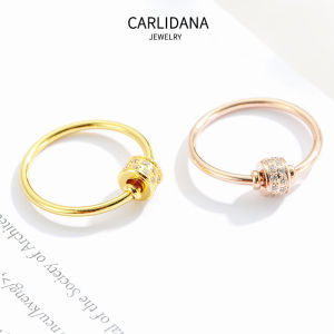 CARLIDANA | Micro-inlaid Full Diamonds Rotating Beads Ring
