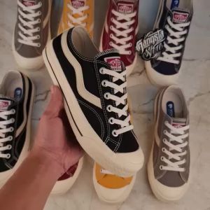 (COD) Sepatu Ventela Public Black White Low - Sepatu Casual Size 36-44