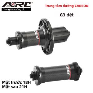 Bộ Moay-ơ Xe Đạp Đường Trường ARC Carbon 18 Lỗ Trước 100mm & 21 Lỗ Sau 130mm Kiểu Kéo Thẳng G3 Kiểu Dệt Bánh Xe 6 Chấu 72 Tiếng Bấm Tương Thích Với Phanh V