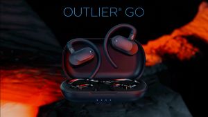 Creative Outlier Go (EF1210) Wireless Open-Ear Headphones with an Adjustable Fit and Ear Hooks Up to 26 Hours Total Playtime Dual Microphones Bluetooth 5.4 IPX4 Water Resistant (Dark Blue)