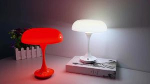 Unique Mushroom Lamp LED Night Light Office Desk LampUSB Charging3 Color DimmableTouch ControlBedside Decor Lamp for Bedroom