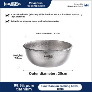 Misanbroo | Multi-purpose Kitchen Bowl Set Titanium Food Grade