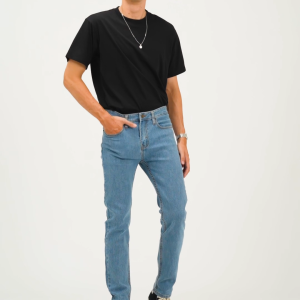 EDWIN JEANS - 802 Slim Fit Twill Stretched Jeans LIGHT BLUE Celana Denim Pria