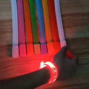 GYMPRO Sport Running Led Luminous Bracelet Outdoor Concert Party Bar Luminous Bracelet Velcro LED Luminous Sports Wrist Strap Party Supplies For Party Festivals Sports Camping Night Events