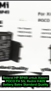 BATERAI HP BP49 UNTUK  XIAOMI POCO F4 5G REDMI K40S BP-49 BP 49 BATTERY BATRE