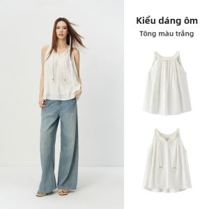 Semir | Áo Blouse Mùa Hè Tay Ngắn Gỗ Đốm