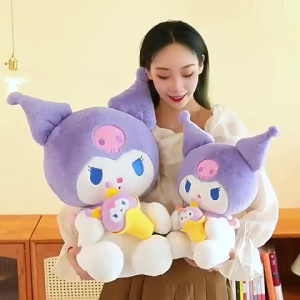 gấᴜ Bông Kuromi Ác Quỷ Melody Mặc Váy Tiểu Thư Kuromi Melody quà tặng đồ chơi sinh nhật cho bé gái K2T2