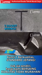 LIPPRO 886-10 Kunci Sok T 10 mm Hitam Sock T Long Socket Wrench KUNCI T SOCKET KUNCI SOK TYPE T Tekiro