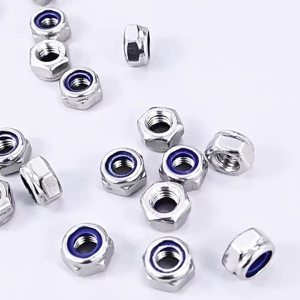 Ê cu (đai ốc) keo hãm bằng inox 304 M6-M8-M10-M12 tùy chọn (bộ 5-10 cái)