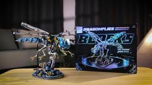 866PCS STEM Mechanical Dragonfly Building Blocks Kit with Lights DIY Insect Model Toy for Kids Creative Gift for Boys & Girls