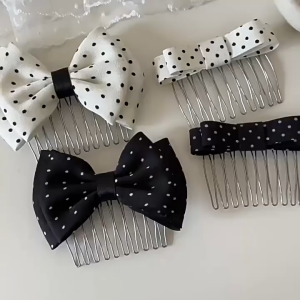 Xược tóc nơ lược cài tóc tạo kiểu đính nơ nhiều màu pastel ngọt ngào cho bạn gái