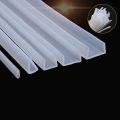 1-10Meters U Channel silicone rubber shower door glass sealing strip edge trim glazing weatherstrip edge guard. 