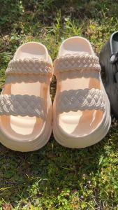Bahan tahan ama Jelly wanita kekinian korea premium EVA sendal Tebal Slip On Cewek