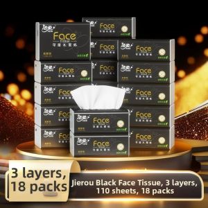 C&S | Black Designed Tissue Papers 18 Packages and Toilet Rolls 27 Rolls
