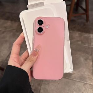 Ultra-Thin Frosted Soft Shell Silicone Case for Apple 16Pro 17New iPhone 15Promax Full Cover Anti-Fall Mens Womens Breathable