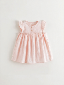 Marc&Janie | Sweet Lace and Flounce Sleeves Girls Dress Cotton Summer
