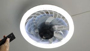 Inverter Ceiling Fan with LED Light For Living Room Modern Socket Fan E27 Easy Install 7 Blades Ceiling Fan Light