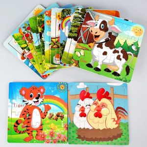 Đồ Chơi Xếp Hình Gỗ Hoạt Hình Đồ Chơi Giáo Dục Cho Bé Trai Và Bé Gái Quà Tặng Để Bán 9 Miếng 16 Miếng 20 Miếng Đồ Chơi Xếp Hình