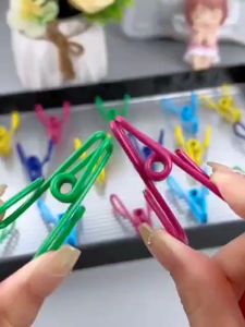 [12pcs 1Pack] Mini Color Multi-Purpose Clips/ Strong Windproof Clips/ Clothes Clips/ Multi-Function Dipping Clothespin/ Penjepit Pakaian Anti Angin