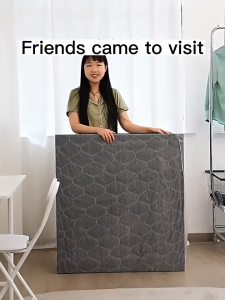 POLAR BEAR 75/100/120CM Metal Foldable Bed Double/Single Bed Frame For Dormitory Rooms Metal
