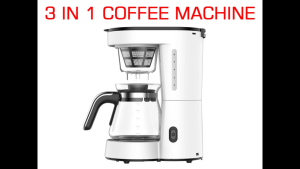 LAHOME 3-in-1 Drip Coffee Maker Pour Over Coffee Set Tea Brewer Glass Jug With Pour Over Reusable Stainless Steel Filter 0.75L Water Tank Anti-Drip Design
