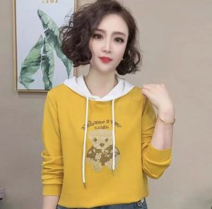 Ladies New Spring Season Fashionable All-Matching Hooded Sweatshirt