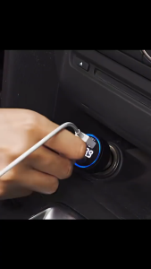 BASIKE Car Charger Mobil Fast Charging Type C USB 78W Quick Charger LCD Dual Port mini Murah