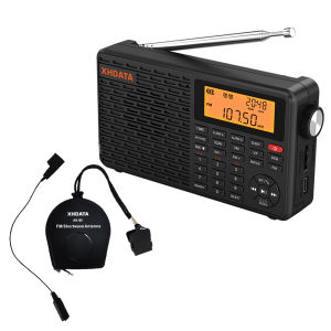 XHDATA | XHDATA FM LW SW MW World Band Stereo Receiver D-109 Portable DSP Radio Bluetooth Speaker TF Card With Extra Antenna For Outdoor