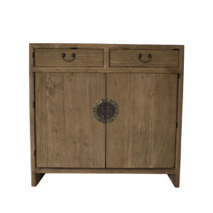 Rustic Elm Wood Dining Room Sideboard Storage Cabinet Chinese Vintage Entrance Tea Water Cabinet Restaurant Kitchen Organizer