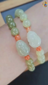 Super Premium Grade Nephrite Green Jade Wealth Pixiu Bracelet