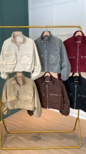 B3875 Cargo Big Pocket Oversized Jacket