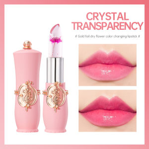 VEDO 💕COD Lipstick Jelly Transparant Moisturizing Lipstik Bunga Color Changing Lip Balm Waterproof Lip Gloss Bening Crystal Flower