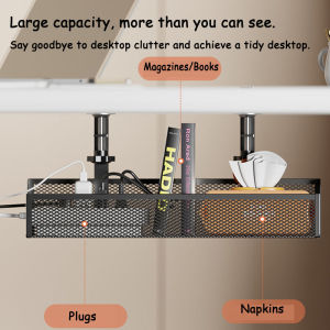 Under Desk Cable Management Tray No Drill Steel Desk Cable Organizers Wire Management Tray Cable Management Rack Storage Shelf