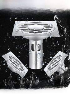Stainless Steel Bathroom Drain Odor Eliminator Bug Proof Shower Room Sink Cover Toilet Accessory Square Size 3 Inches