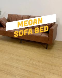 Furniture Direct MEGAN 3 Seater Vintage Style Retro design Sofa Bed-Vintage Brown
