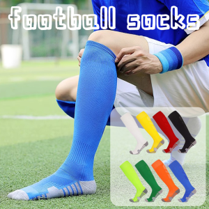 Adults Youths Kids Towel Bottom Soccer Socks Breathable Knee High Training Long Stocking Practical Competitive Mesh Sports Socks