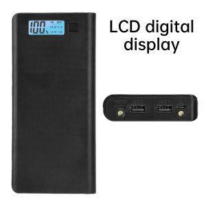 8-Section 18650 Battery Box Power Bank Shell DIY Kit Welding Free Digital Display LCD Screen Black & White Optional